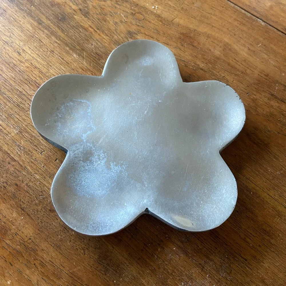 Pottery Barn Silver Metal Trinket Dish